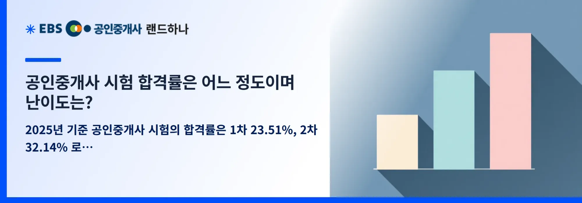 공인중개사 시험 합격률은 어느 정도이며 난이도는?