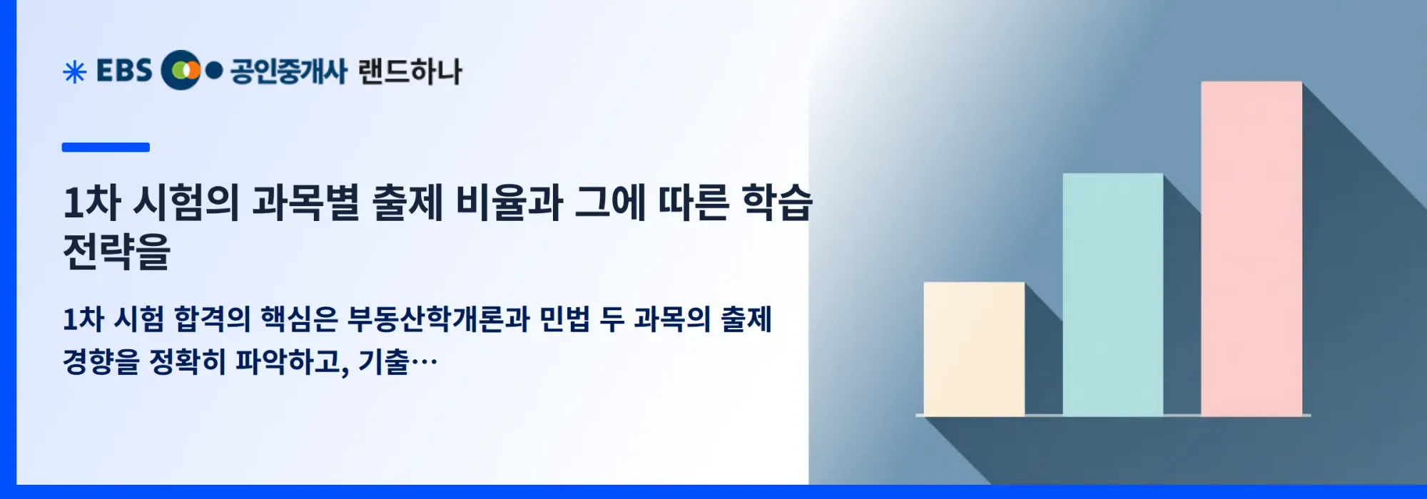 1차 시험의 과목별 출제 비율과 그에 따른 학습 전략을