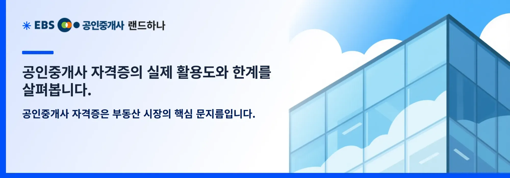 공인중개사 자격증의 실제 활용도와 한계를 살펴봅니다.